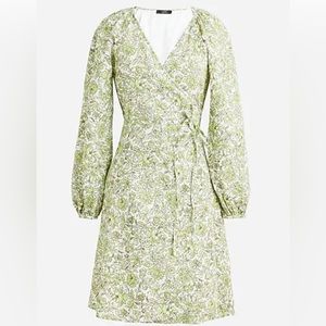 J. Crew Linen Wrap Dress in Floral - Size: M